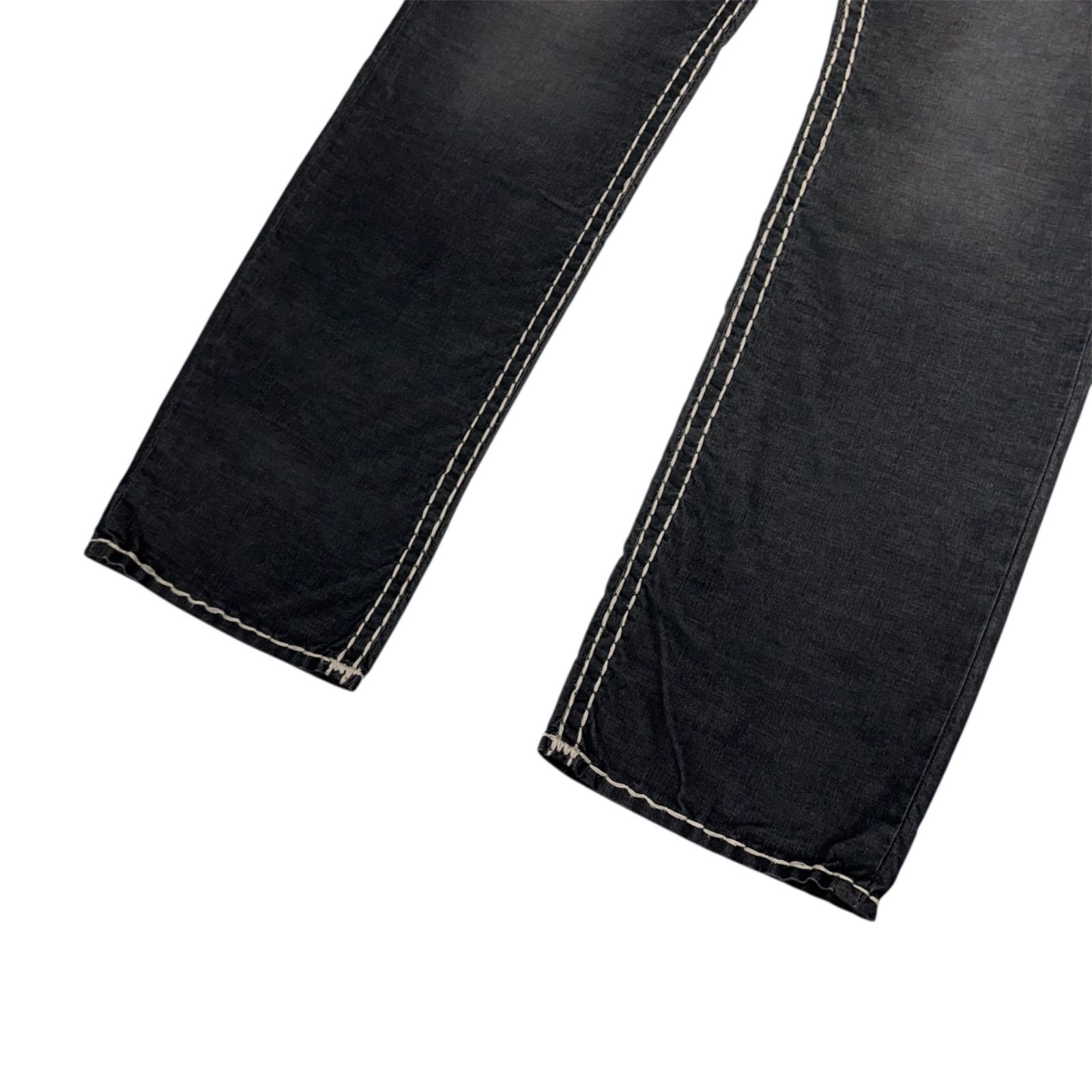71】TRUE RELIGION トゥルーレリジョン ブラック デニム ホワイト