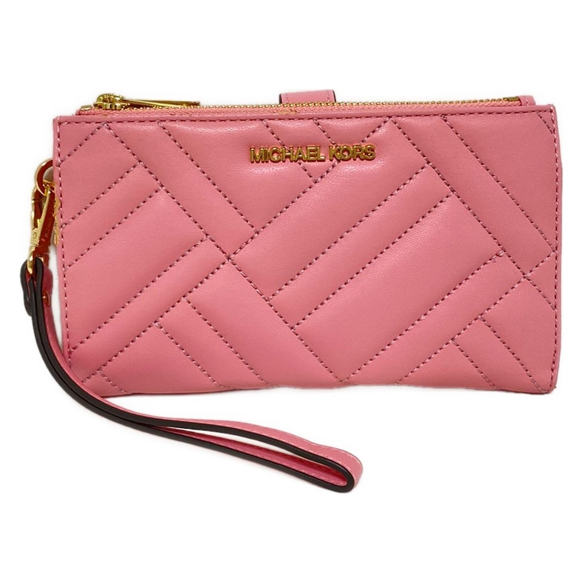 む*ぅ様 【新品 MICHAEL KORS】マイケルコース長財布 ライトピンク大 MICHAEL KORS(マイケルコース) 長財布 - ライトピンク レザー