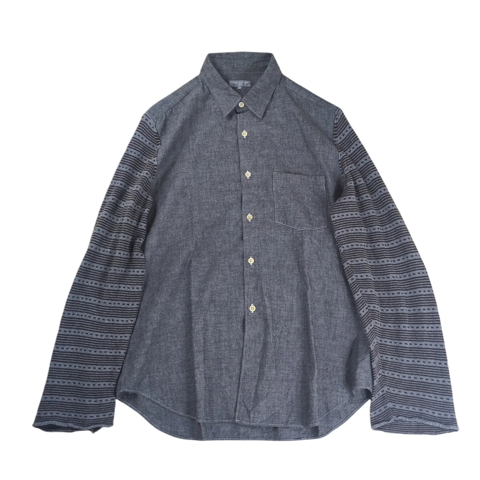 COMME des GARCONS HOMME 田中オム ニットドッキング ビッグシャツ