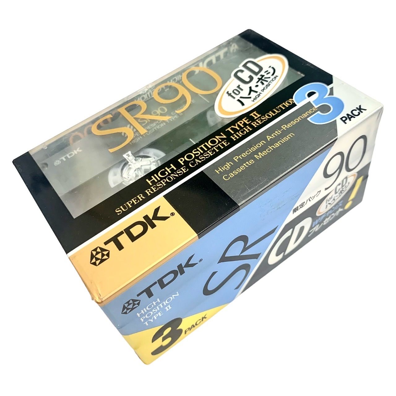 未開封⭐️カセットテープ3本セット】 経年保管品 ○TDK SR 90 3pack 