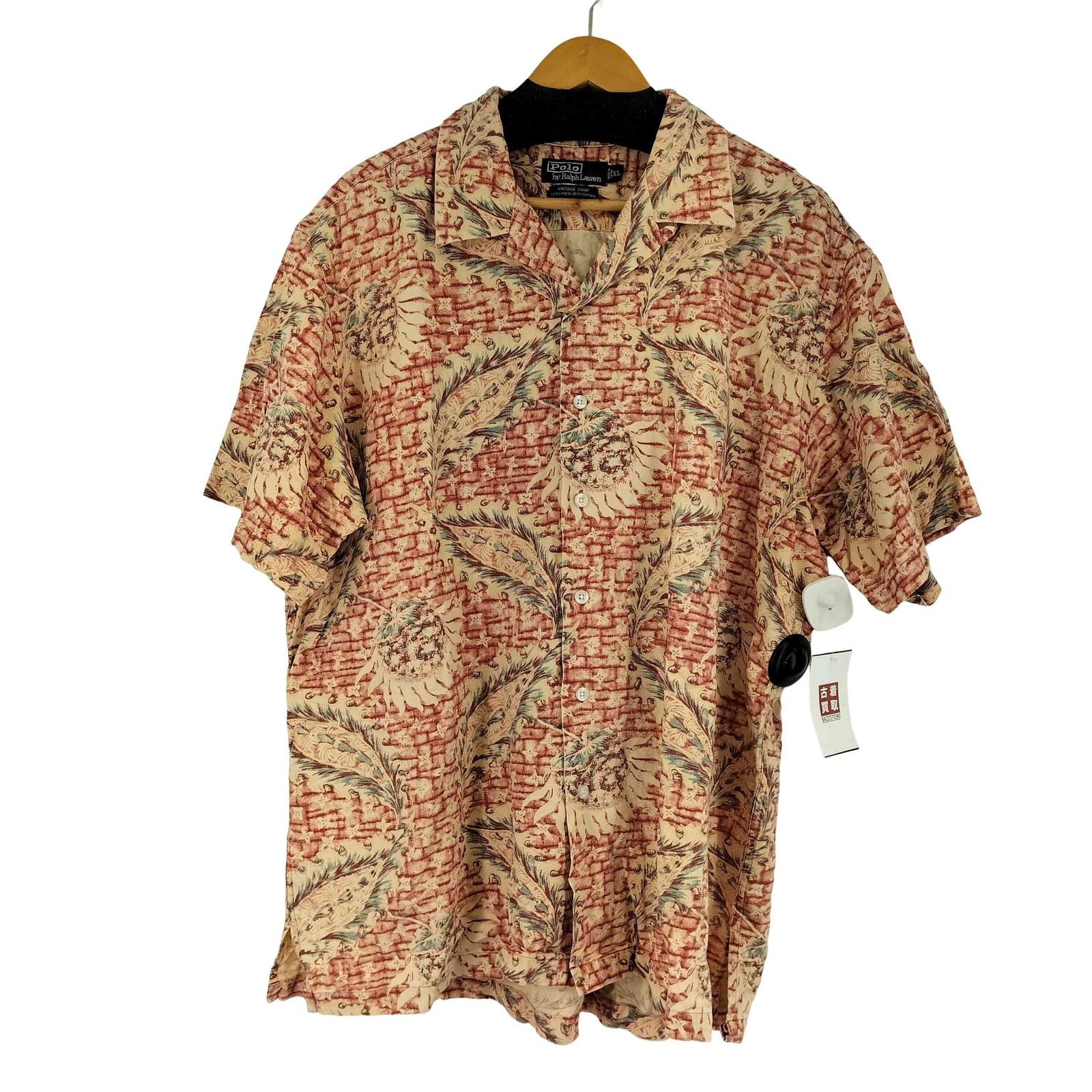 Polo by Ralph Lauren 90s VINTAGE CAMP 開襟 レア 90s Polo Ralph Lauren ビンテージキャンプ 開襟シャツ