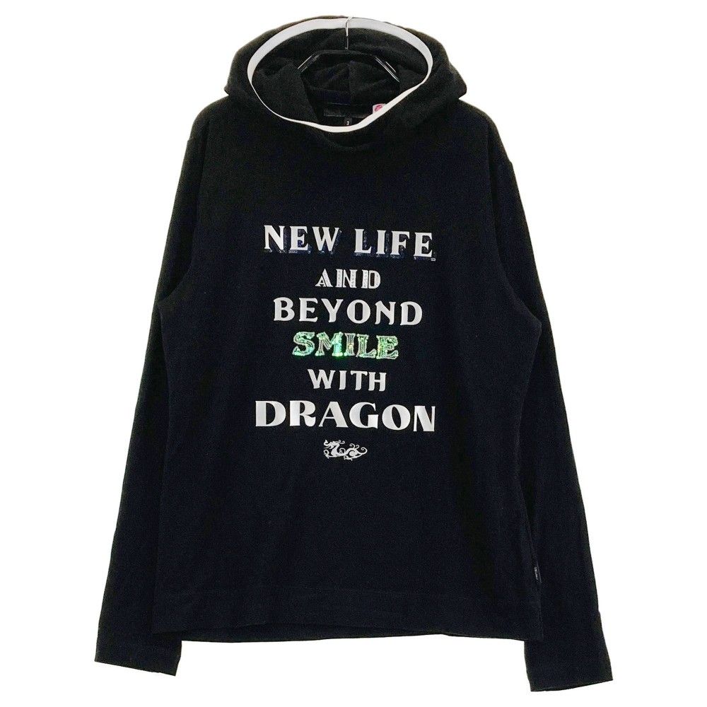 サイズ：3 DANCE WITH DRAGON ダンスウィズドラゴン  ハイネック 長袖Tシャツ  ブルー系 [240101435843] ゴルフウェア レディース ストスト DANCE WITH DRAGON ダンスウィズドラゴン ハイネック 長袖T
