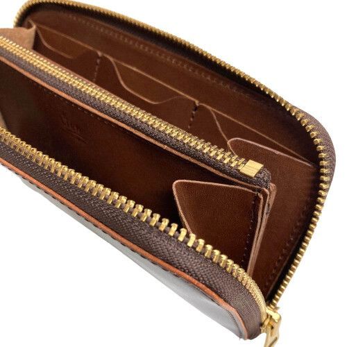 新喜皮革 コードバン×ジーンズラウンドウォレット 長財布 日本製