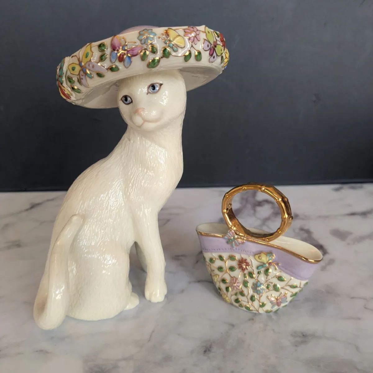 訳あり品 LENOX レノックスペルシャ猫 キャット 置物 陶器 24K 鞄 訳あり品 LENOX レノックスペルシャ猫 陶器 置物 キャット 24K