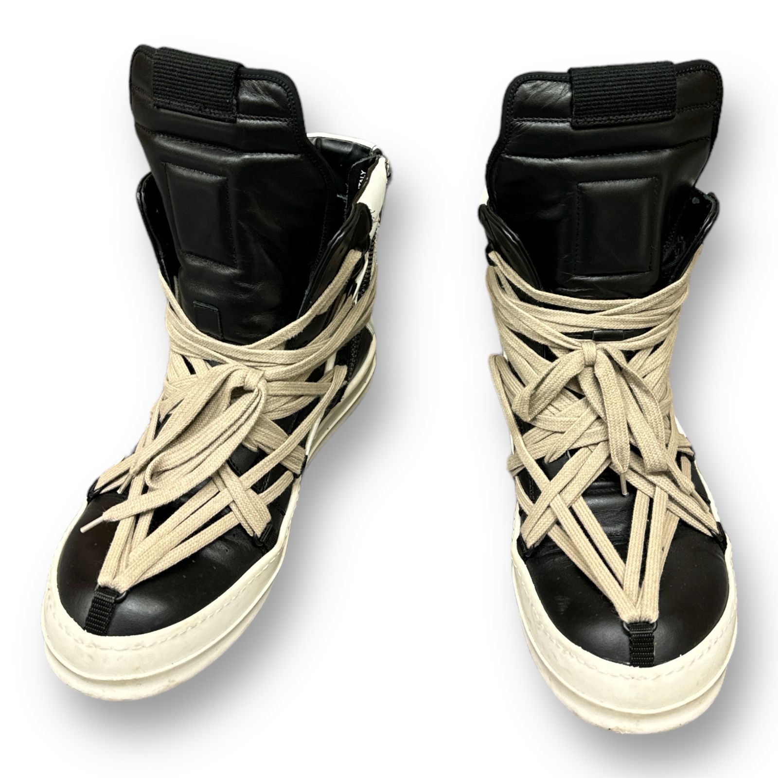 Rick Owens メガレース レザー ジオバスケット スニーカー リック