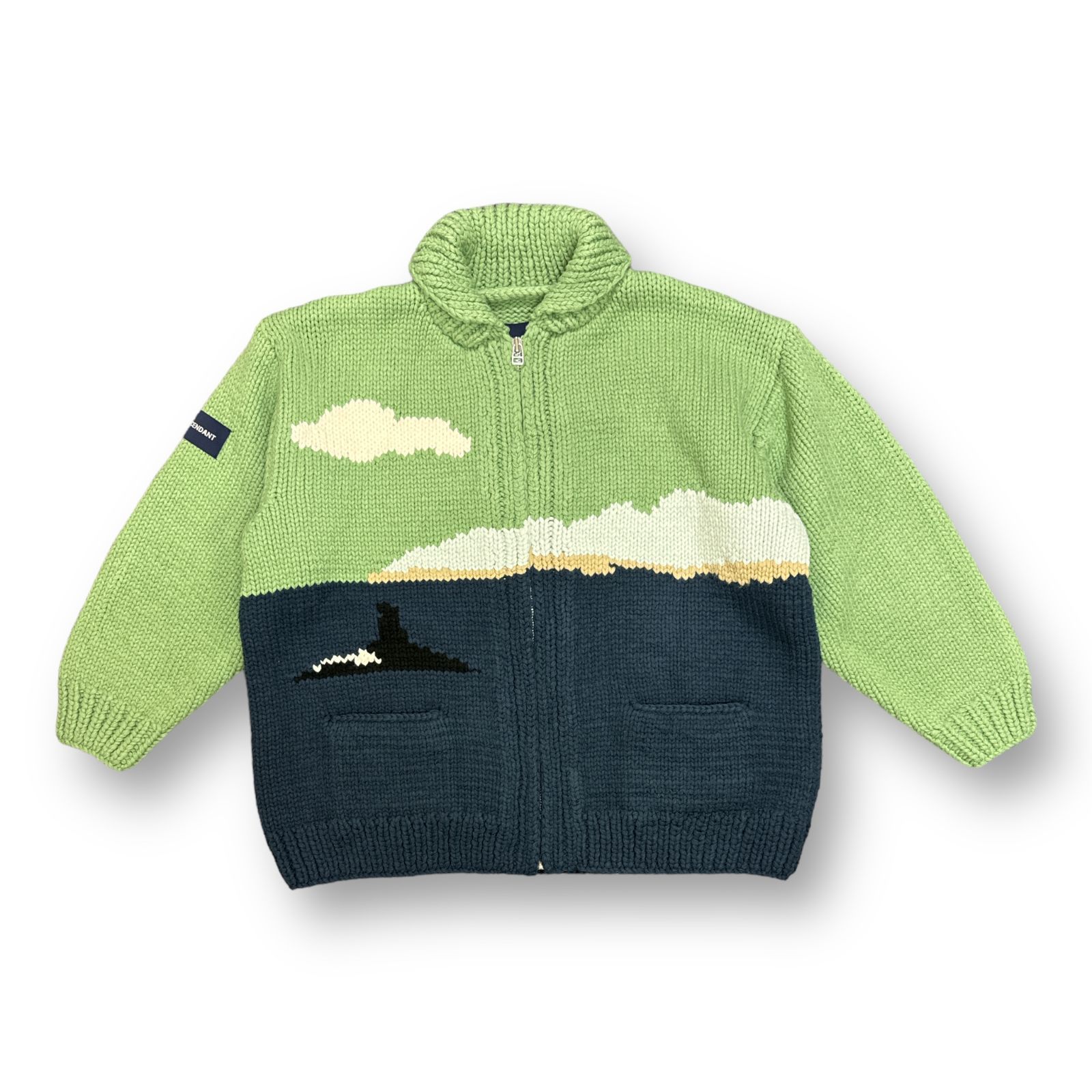 定価41800円 DESCENDANT 23AW SUNKEN COWICHAN SWEATER 232MADS-JKM01 
