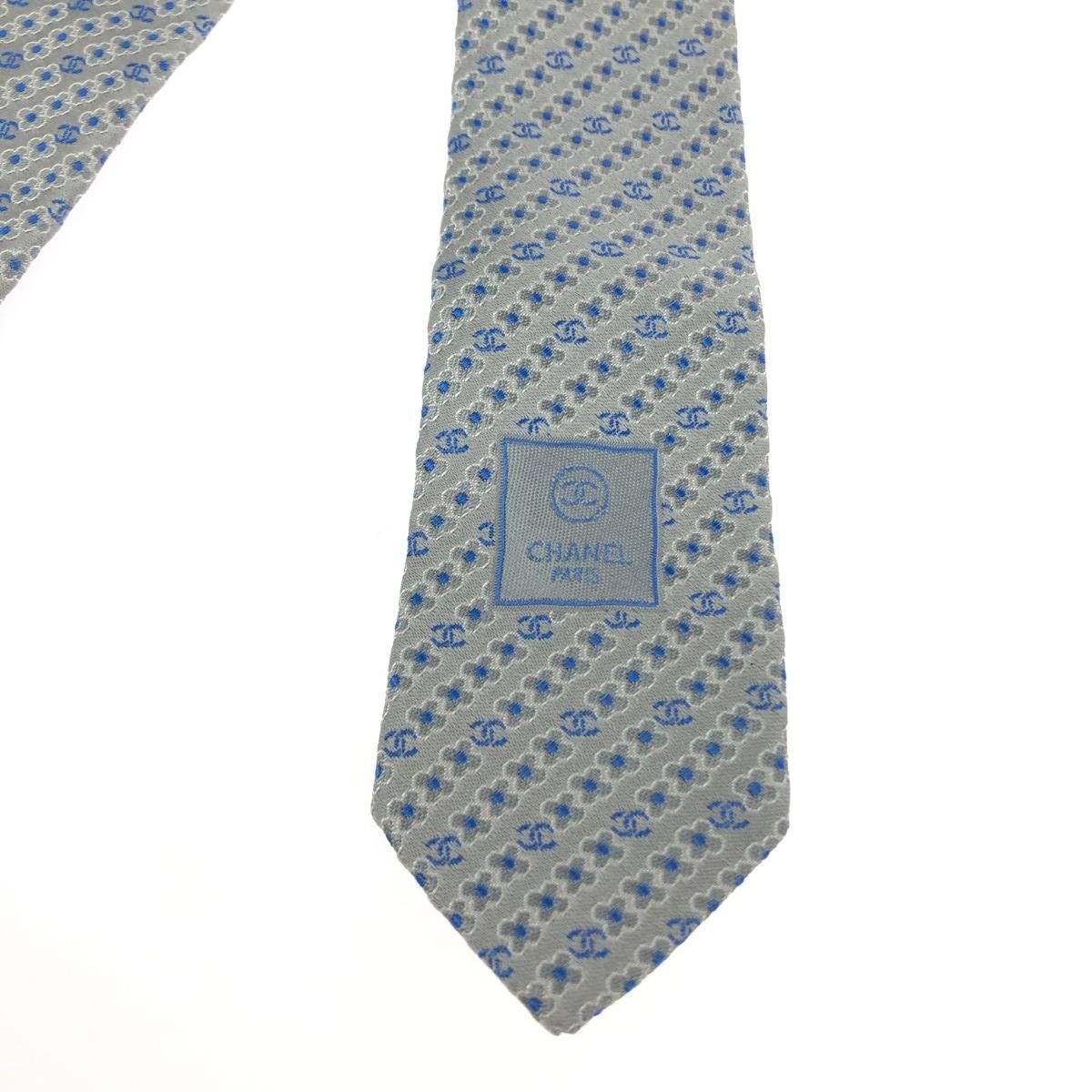 CHANEL シャネル ネクタイ ココマーク/カメリア/シルクツイル/ライト