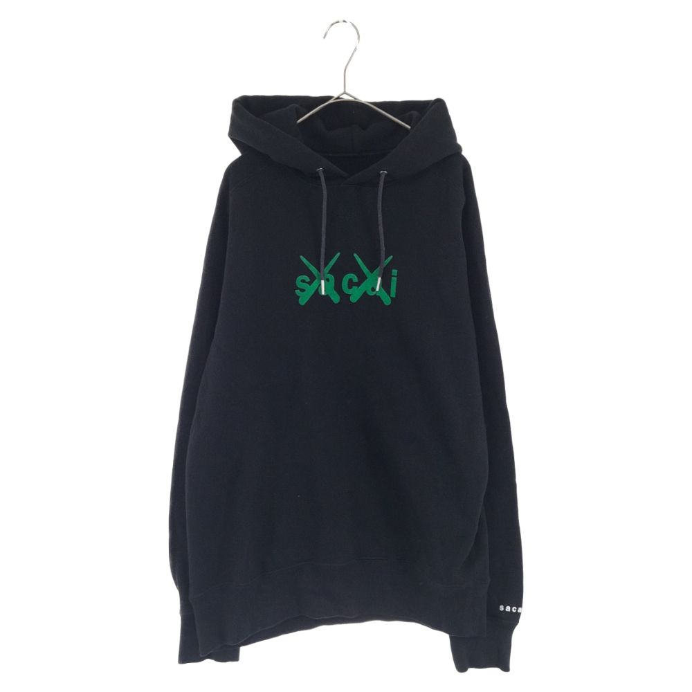 Sacai (サカイ) ×KAWS Flock Print Hoodie カウズ フロッキーロゴ プル