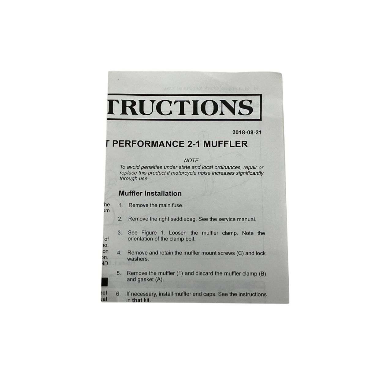 HARLEY-DAVIDSON 64900453 純正マフラー ヒートシールド付き ハーレー ソフテイル バイクパーツ S10240169 LAWEED_CL