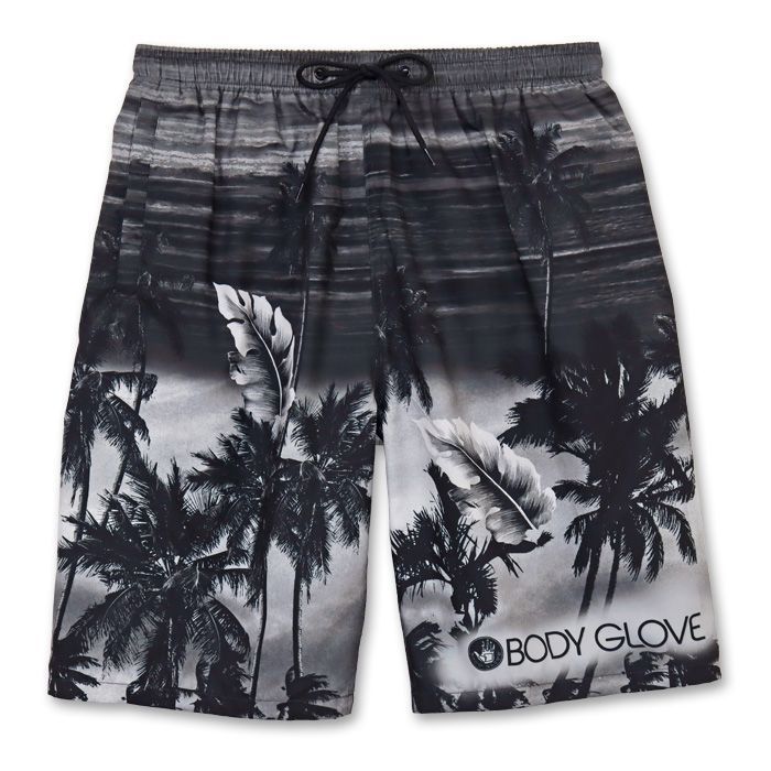 【風景 グレー 9658802】 水着 メンズ 大人 高校生 中学生 男子 サーフパンツ ロング丈 BODY GLOVE ボディグローブ S M L LL 大きいサイズ ゆったり おしゃれ 男の子 ジュニア 海パン ブランド ハーフ