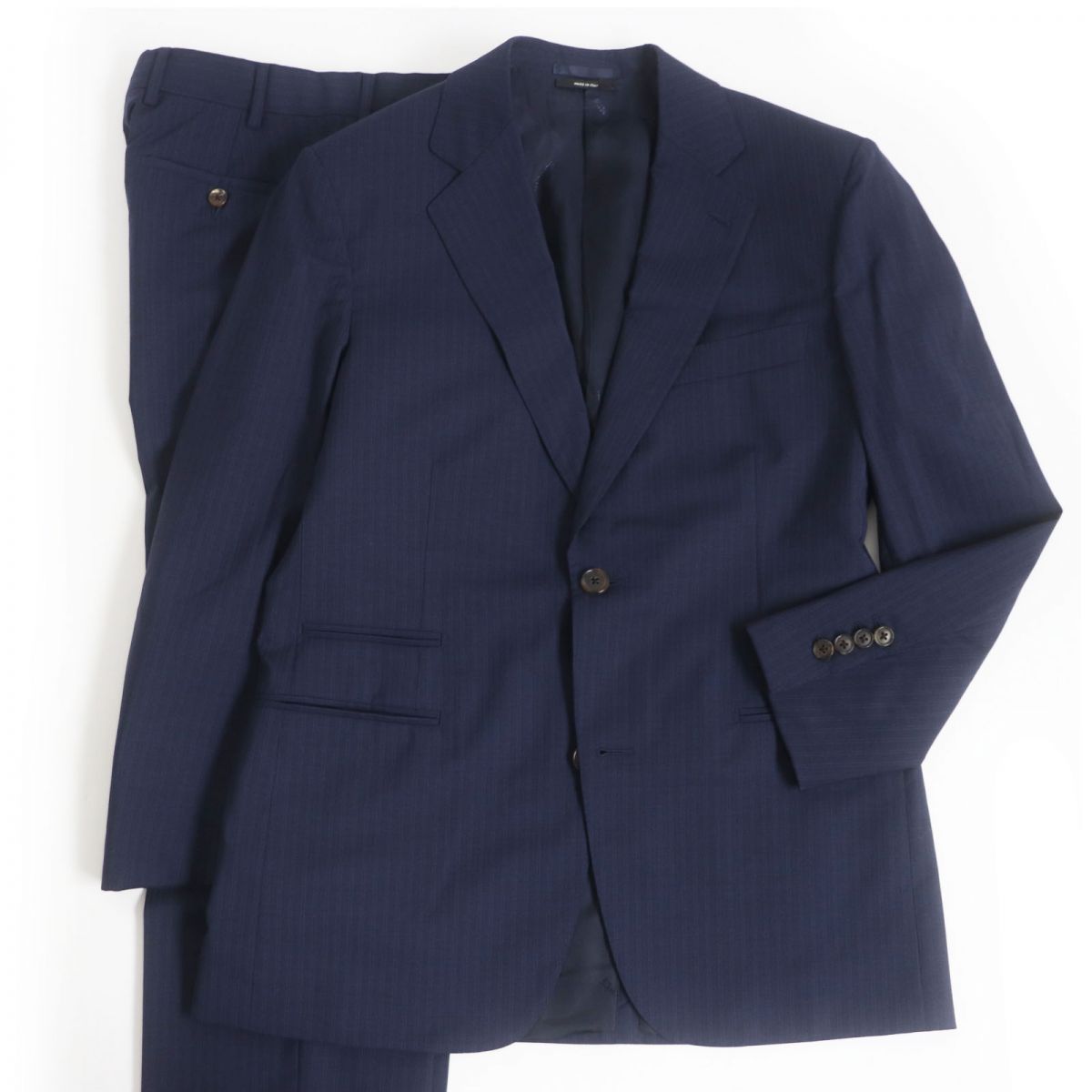 極美品□HERMES/エルメス ストライプ柄 スーパー120'sウール使用 