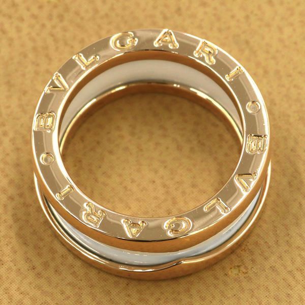 ブルガリ ビーゼロワンリング/3バンド/ホワイトセラミック#50(日本  