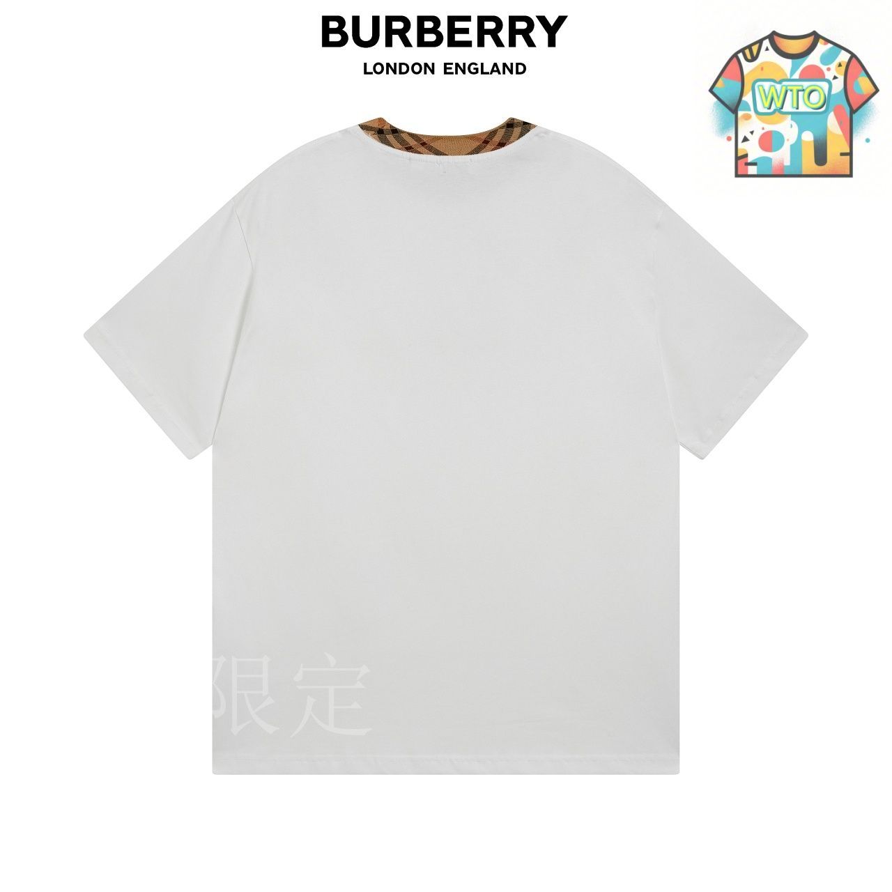 【BURBERRY】men's プリントロゴ ショートスリーブ Tシャツ 今日特価】Burberry 25SS チェック B ロゴ ショートスリーブ -3
