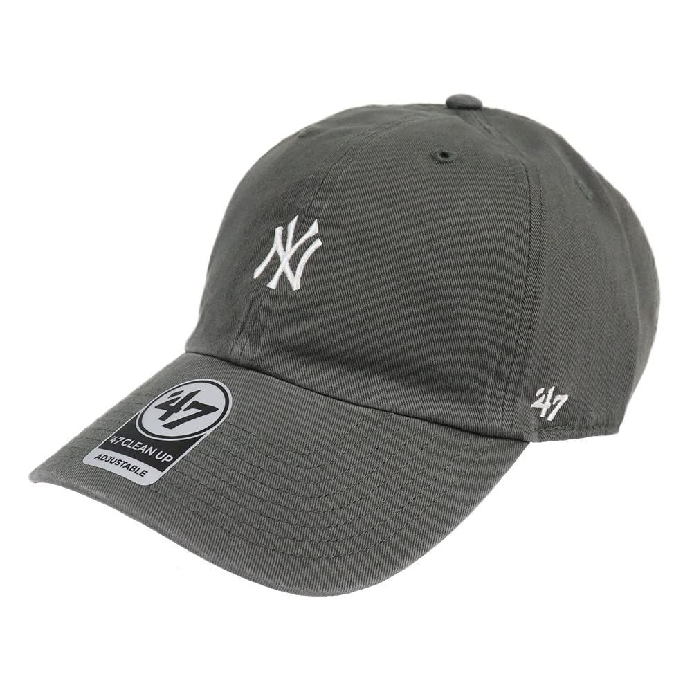 47 Brand 47 キャップ ミニロゴ クリーンナップ CLEAN UP MENS LADIES CAP チビロゴ メンズ レディース 帽子 フォーティーセブン ヤンキース チャコール Free Size