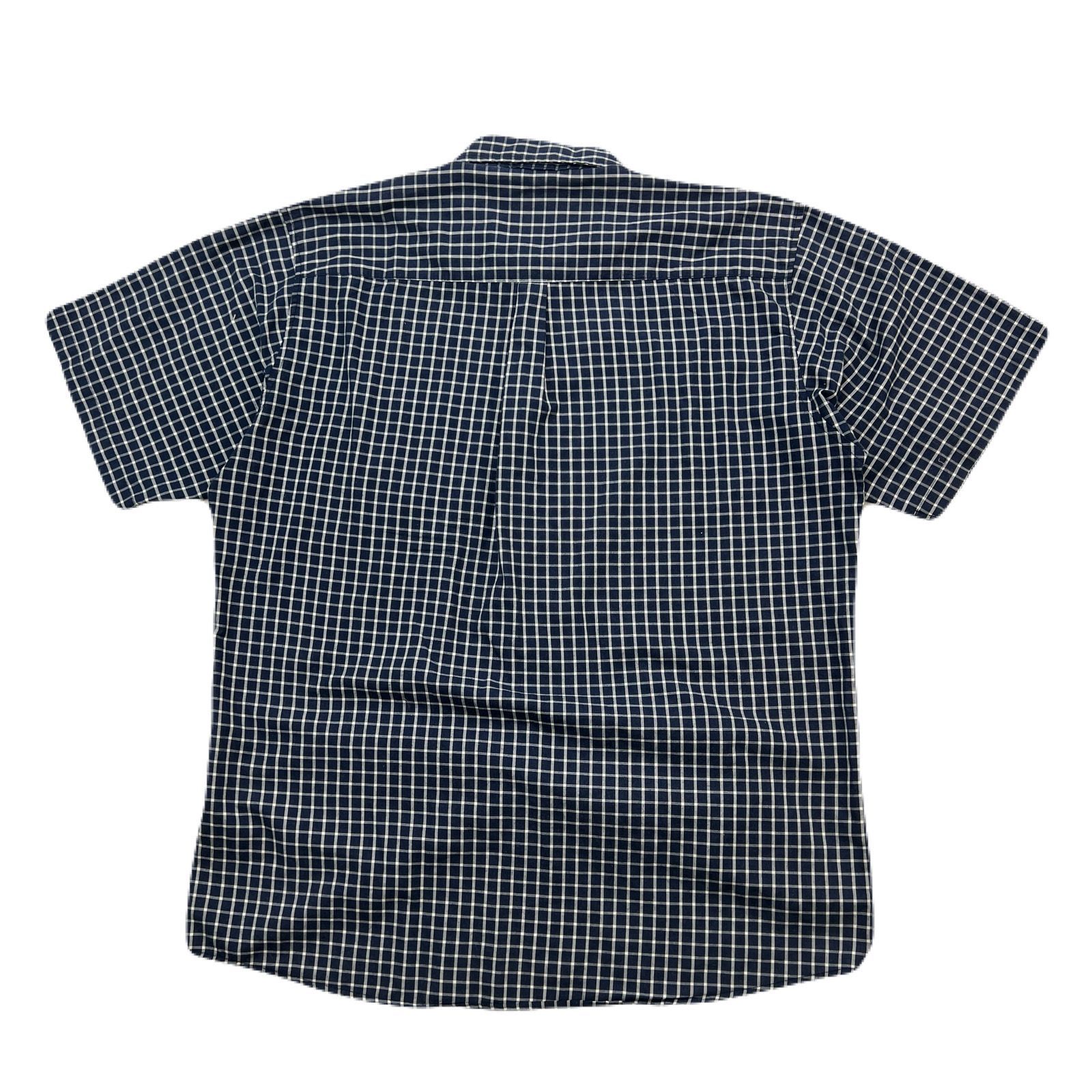 Stussy ギンガムチェック 半袖シャツ XL 新品 STUSSY 半袖シャツ メンズ XL ギンガムチェック ネイビー