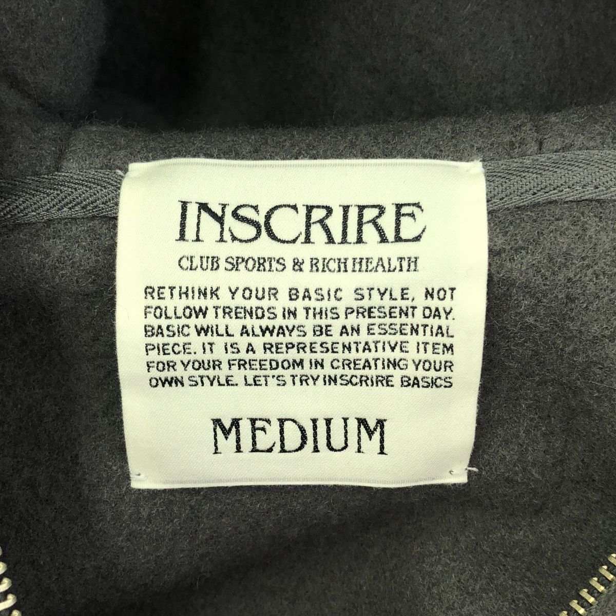 INSCRIRE - INSCRIRE アンスクリア 24AW Freece Hoodie ウールフリースパーカー I24AW-BC92BM グレー M rectangle_large_type_2_55b889b