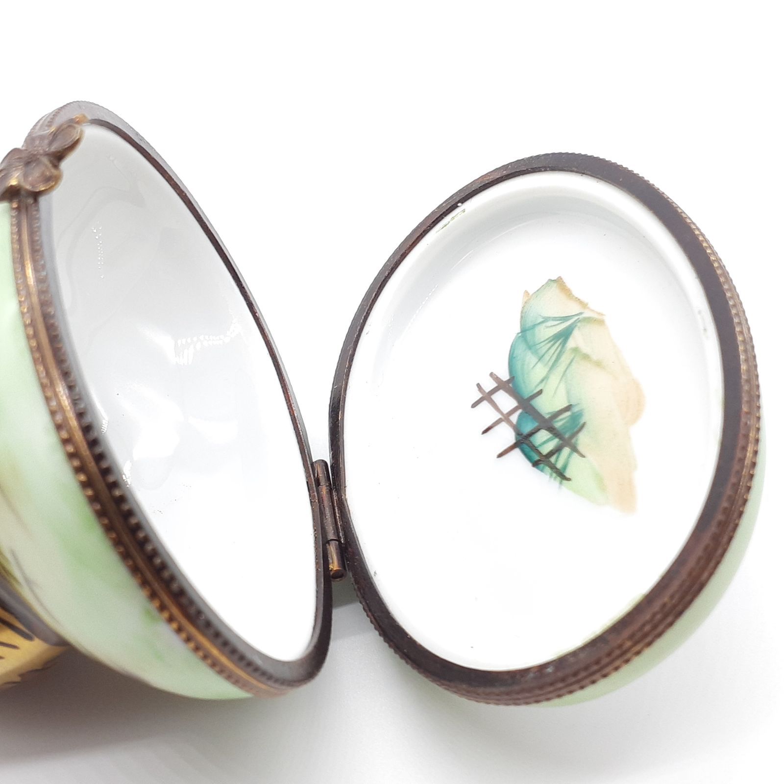 LIMOGES リモージュボックス フランス エナメル 小物入れ 梟 フクロウ 