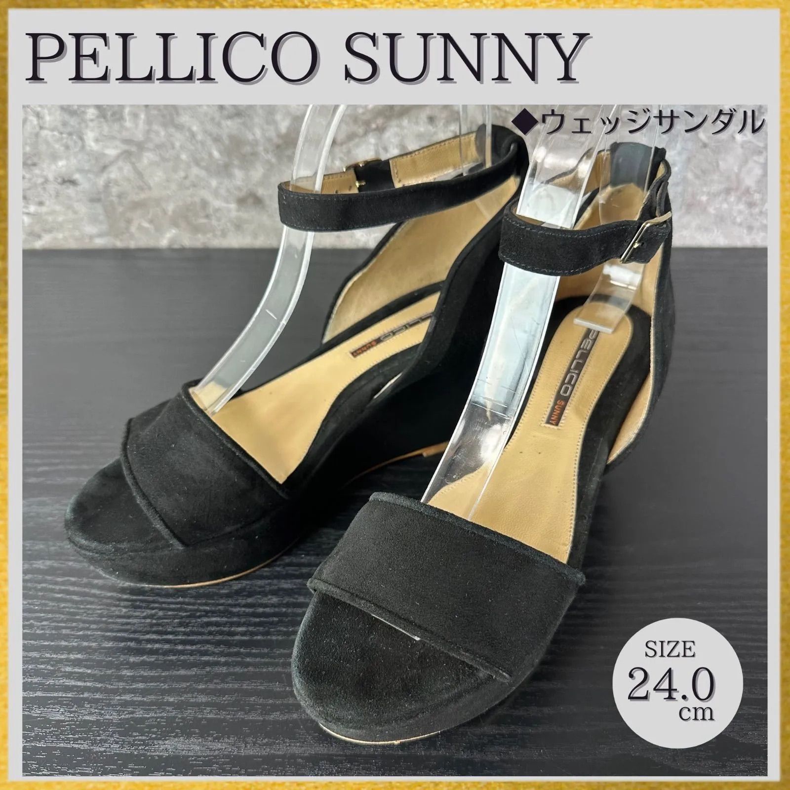 PELLICOペリーコ　スムースサンダル8.0㎝　ブラック　36サイズ PELLICO - PELLICO(ペリーコ) サンダル 36 レディース - 黒 夏物
