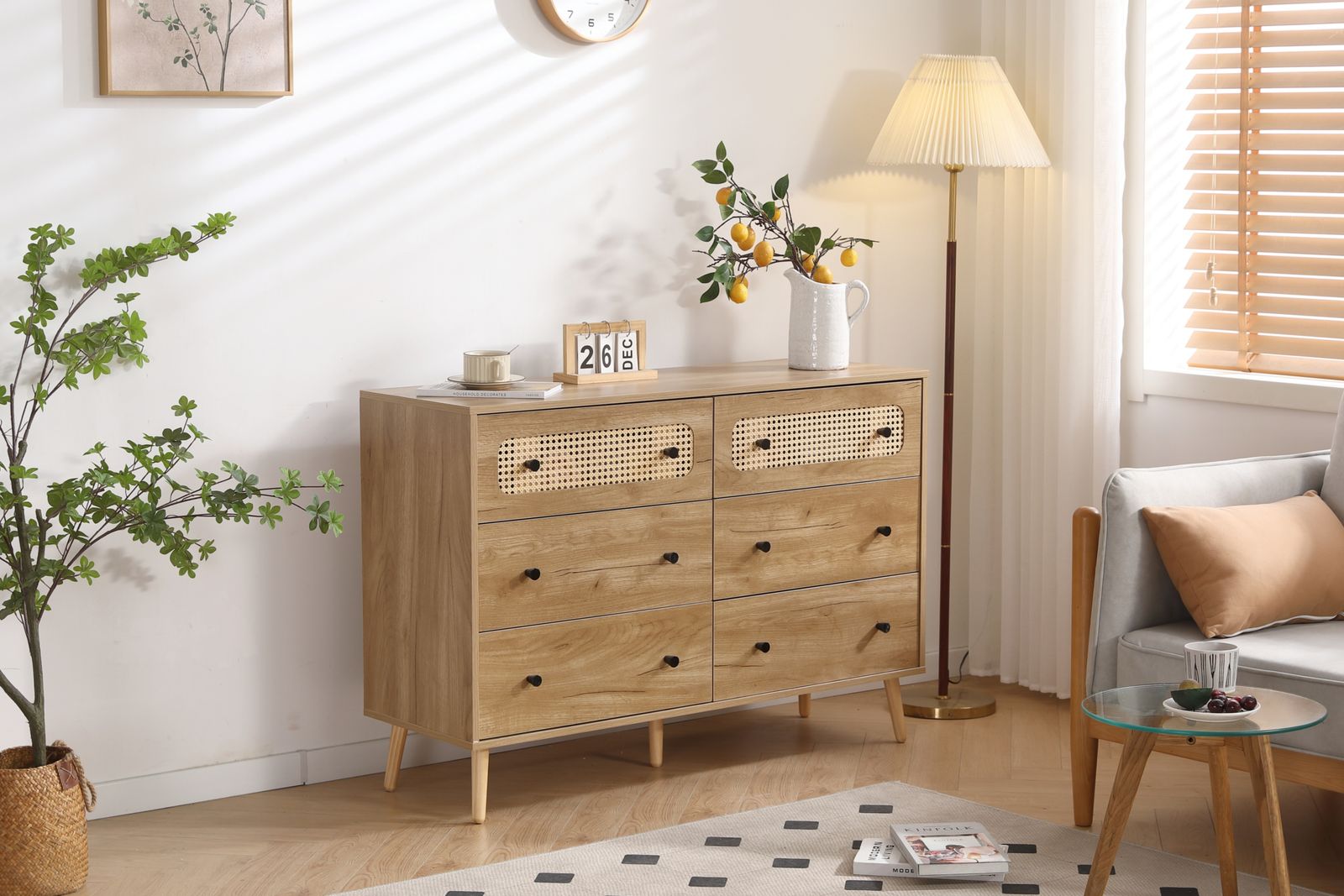 ユニットキャビネット ネイサン ガラス戸 イギリス チーク 完成品