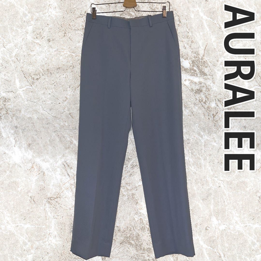 AURALEE 21ss A21SP02MG スラックス ブルー - メルカリ