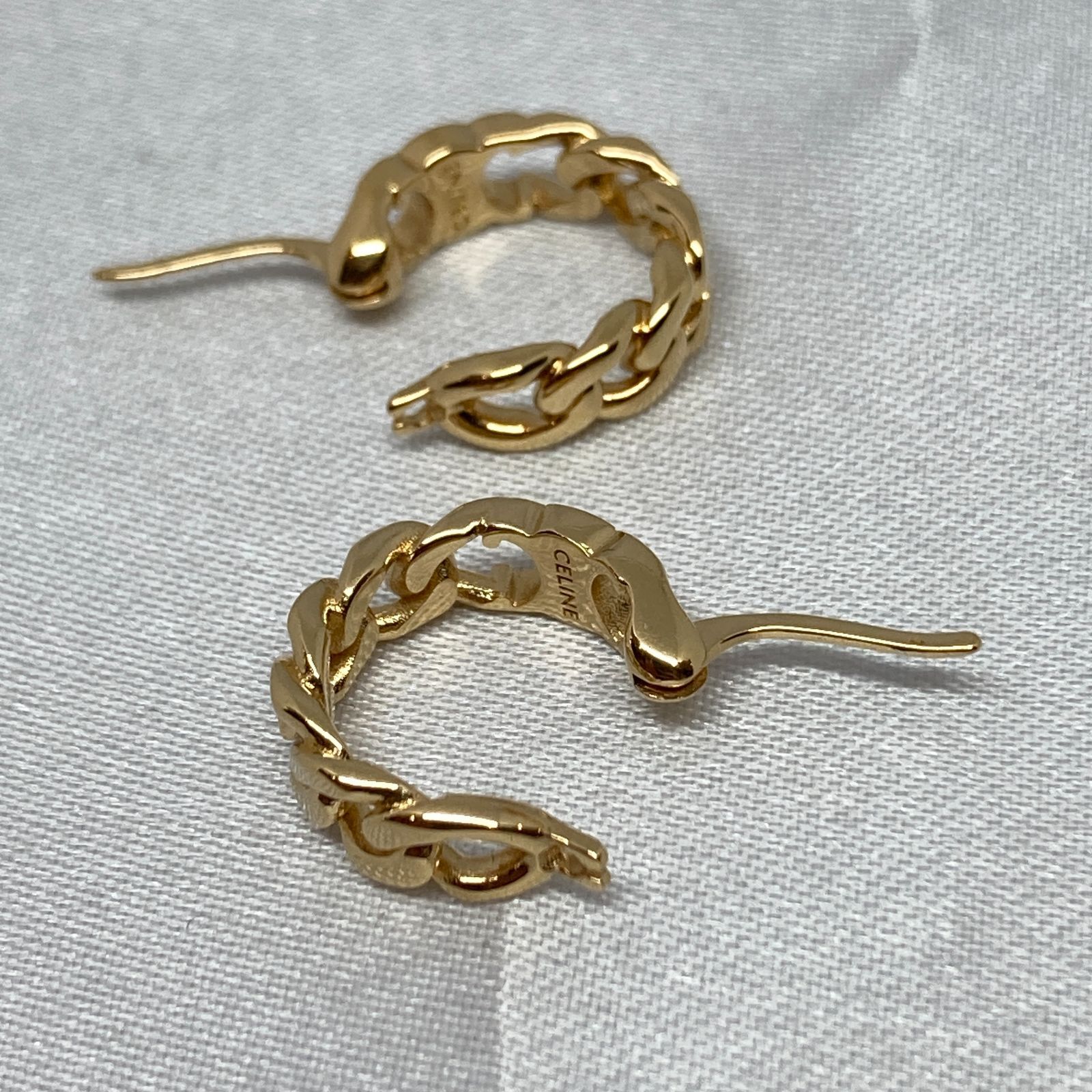 CELINE セリーヌ トリオンフ チェーン フープ WSM3253 ピアス 両耳用 GP ゴールド レディース ブランド PAWNSHOPRiZ パウンショップリズ SIROKUMA-CORPORATION_COM