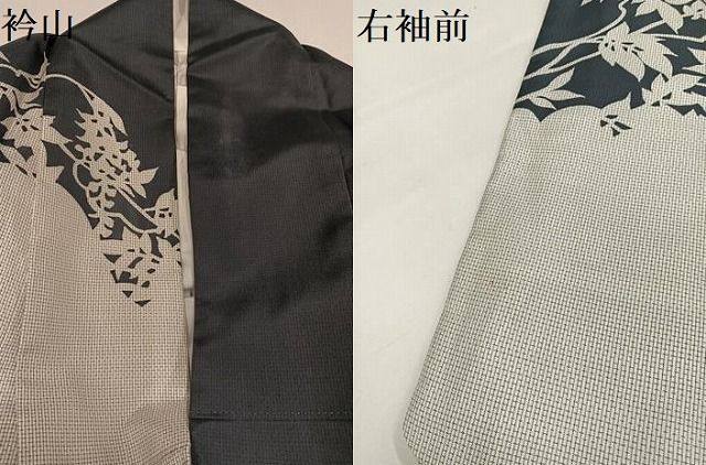 平和屋着物○巨匠 前田華清 手描き 本場染大島紬 訪問着 草花シルエット