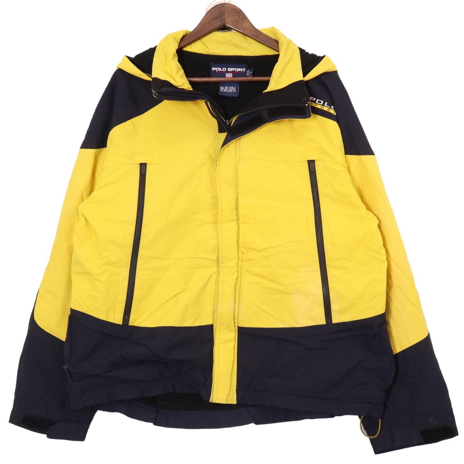 90年代 POLO SPORT ポロスポーツ ナイロンジャケット イエロー (メンズ 
