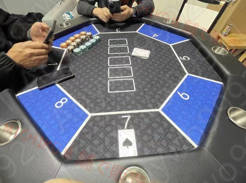 テキサスホールデム 折りたたみ式ポーカーテーブル 8人用 カジノゲーム 120cm