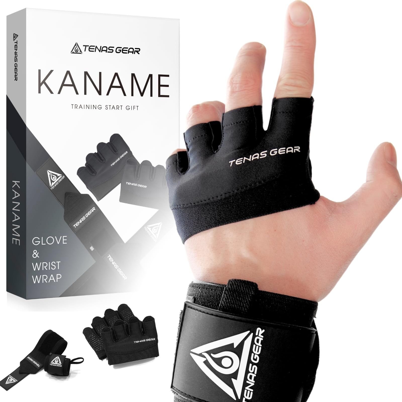 TENASGEAR カナメ【ジムトレ高コスパ2点セット】 リストラップ トレーニンググローブ 2点セット ウエイトトレーニング マメ防止 手首固定 ハニカム メンズ レディース 筋トレ ジム ダンベル ベンチプレス 懸垂 (S) [S]