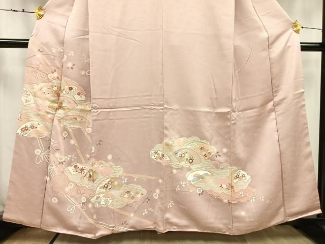 平和屋着物□訪問着 駒刺繍 鬘帯吉祥花文 金彩 正絹 逸品