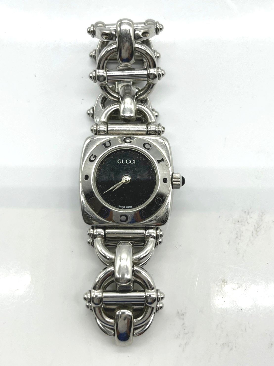 ジャンク品 風防欠損 不動】GUCCI グッチ 6400L クォーツ腕時計 - メルカリ