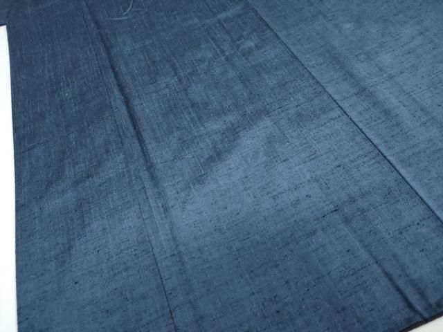 平和屋着物 男性 紬 アンサンブル 長羽織 留紺色 キングサイズ 正絹 ud