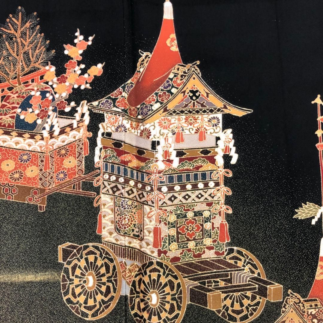 黒留袖 作家物 鉾 花草模様 金彩 黒色 K-5184 - メルカリ