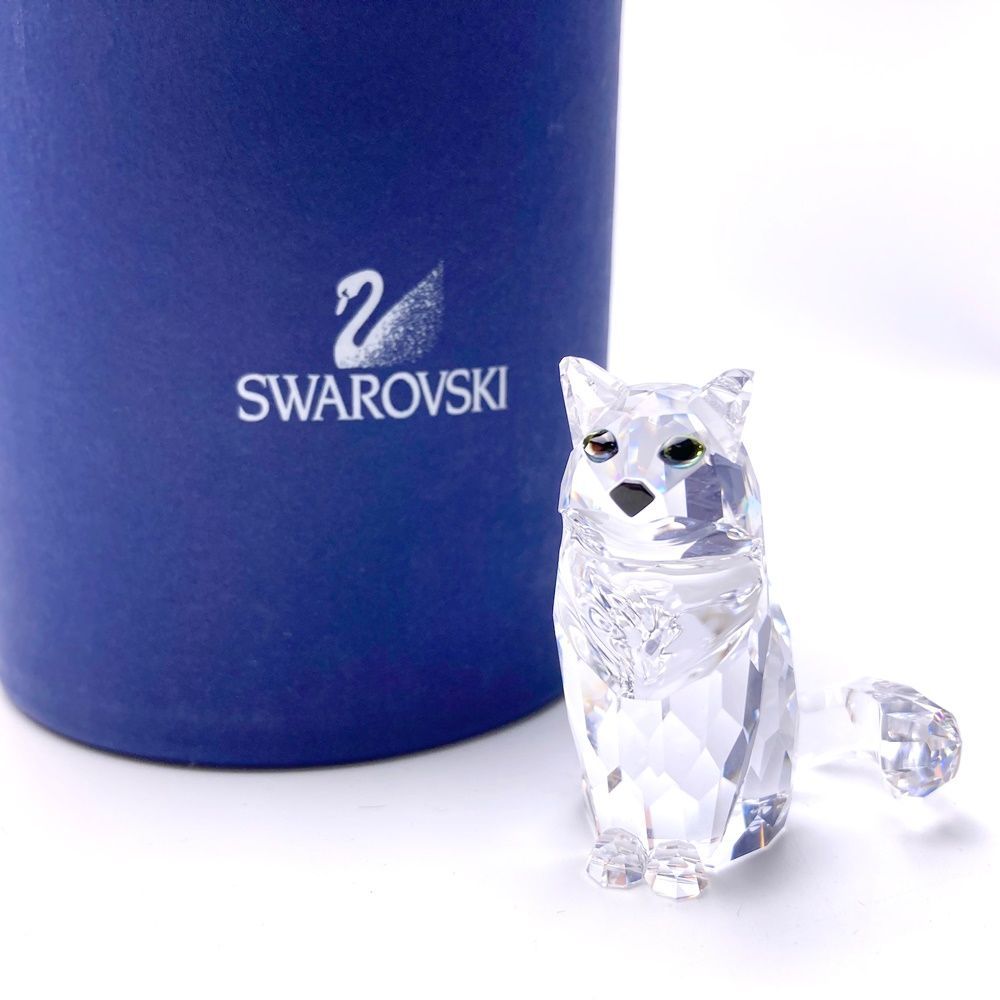 【新品】レア☆スワロフスキー 猫置物 SWAROVSKI ねこ 新品】スワロフスキー 猫置物 SWAROVSKI ねこ ☆レア スワロフスキー