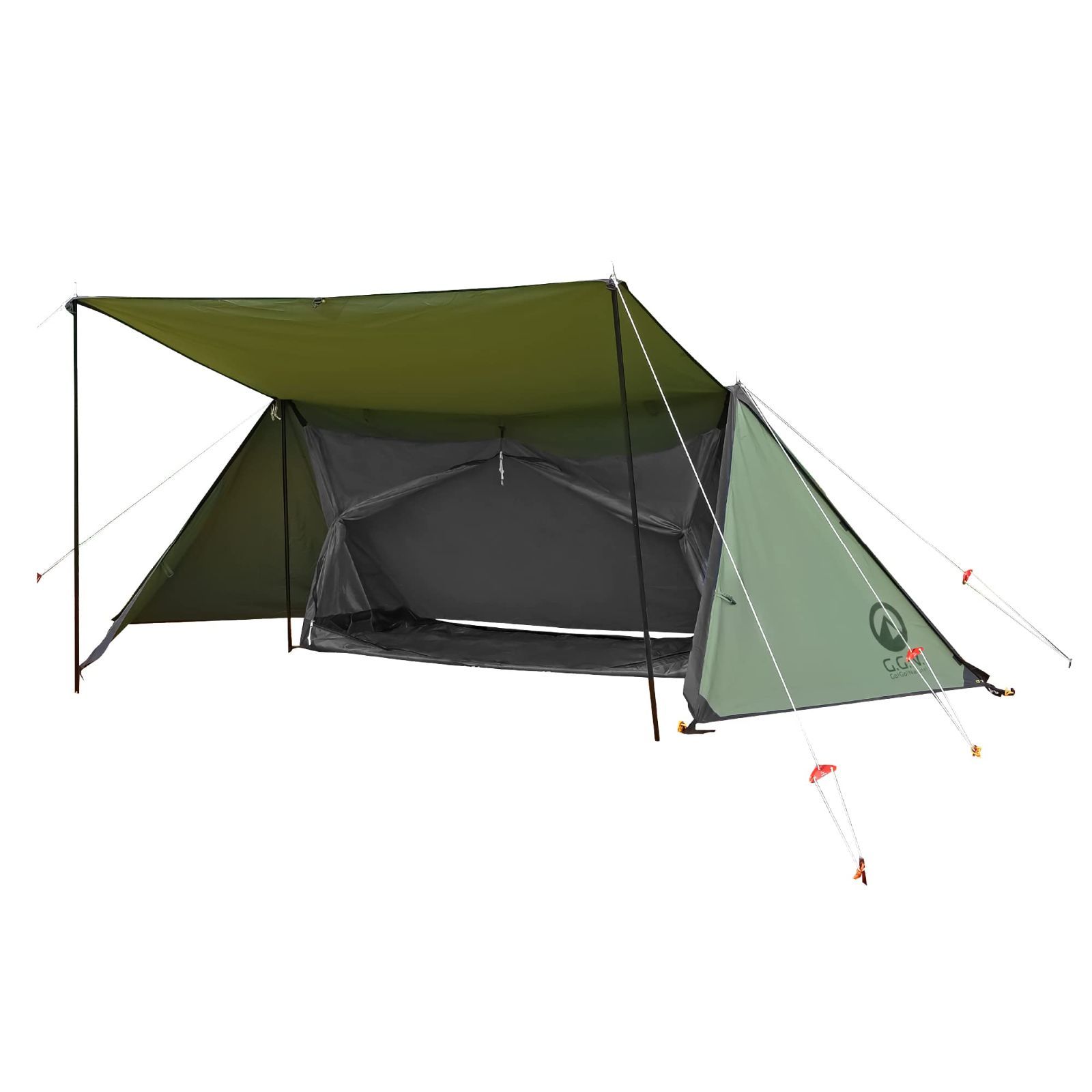 新着商品】カーキ GN12CM004 TC素材 ミリタリー ソロキャンプ テント 