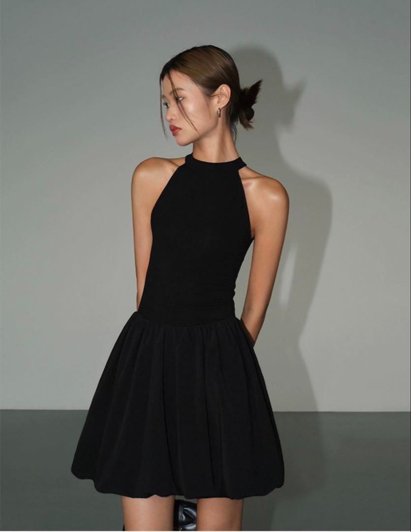 春の必需品★ホルターネックバブルミニワンピース 新品未使用 春の必需品☆ホルターネックバブルミニワンピース - メルカリ