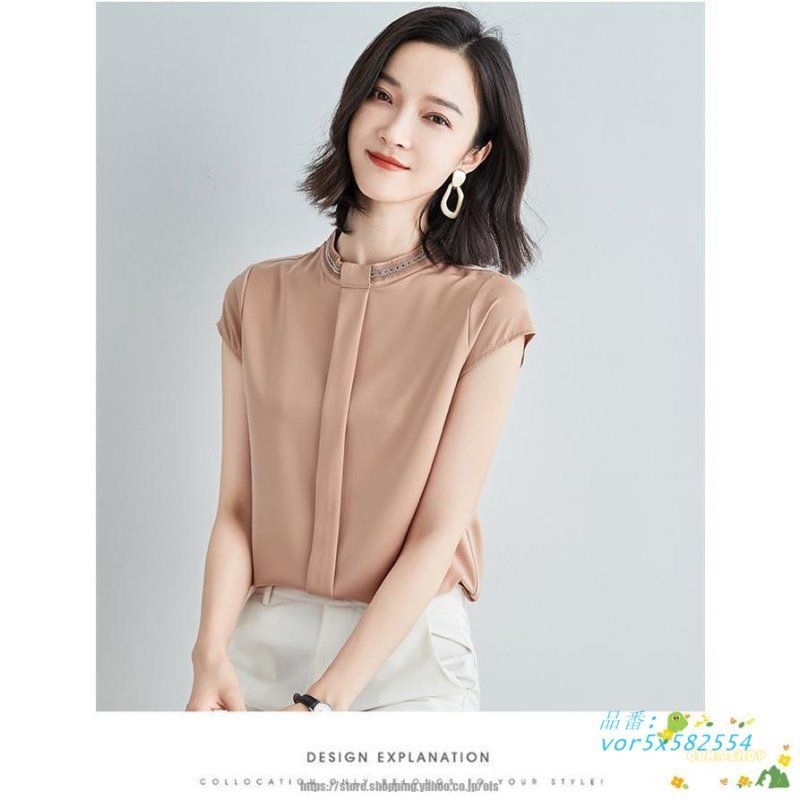 シフォンブラウス ノースリーブ タンクトップ レディース 薄手 カジュアル トップス シフォンシャツ リボン 涼感 オシャレ 袖なし 通勤 OL シフォンブラウス ノースリーブ タンクトップ レディース 薄手