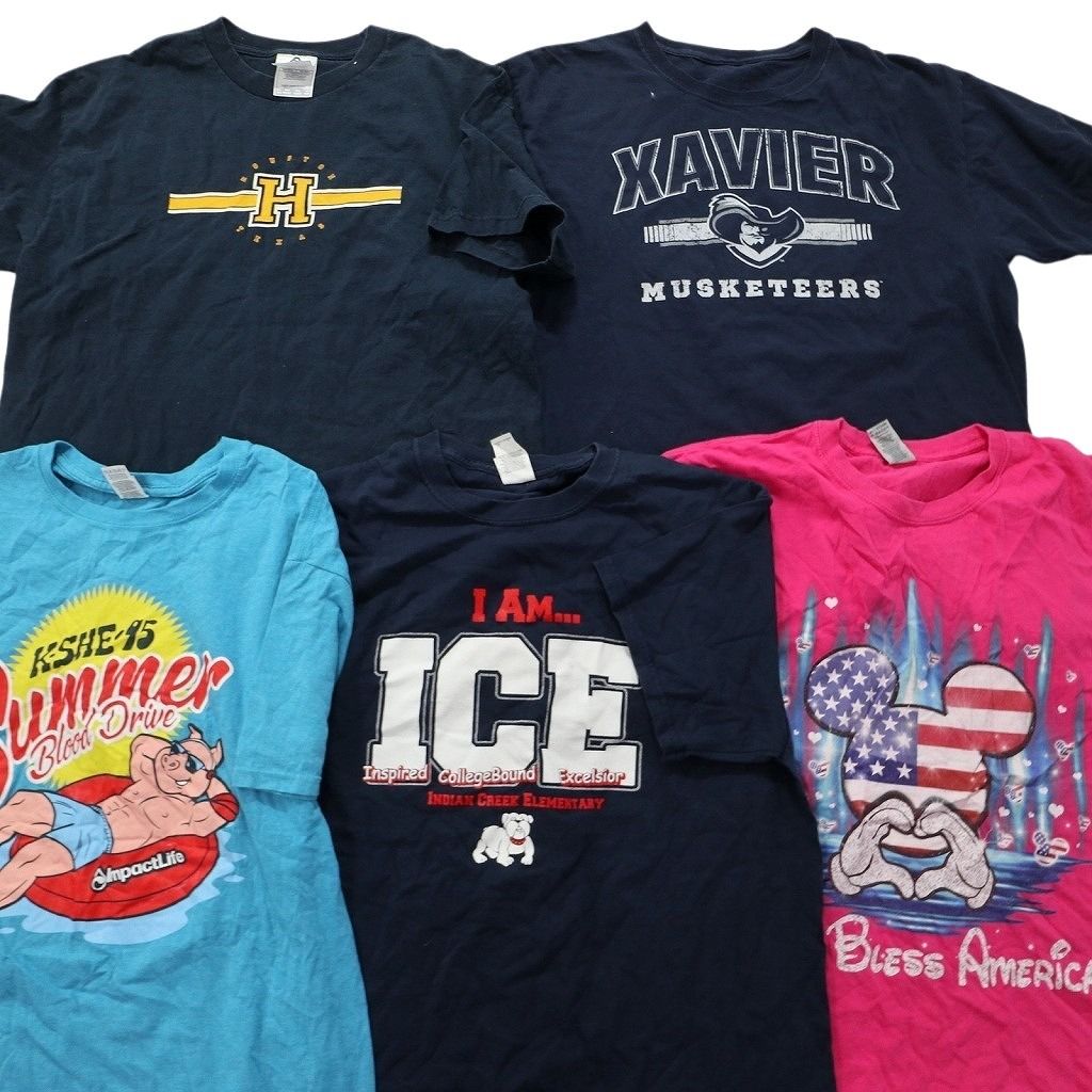古着卸 まとめ売り カラーmix プリント 半袖Tシャツ 20枚セット