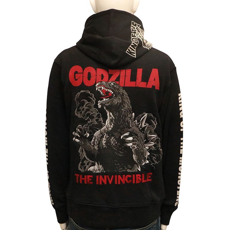 ゴジラ 刺繍 ZIP UP パーカー （ GZL-2404 ） パーカー ジップ