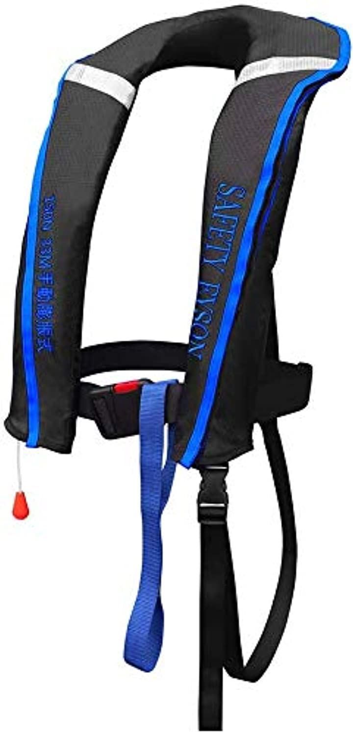 DETEIQ EYSON ライフジャケット 自動 手動膨張 自動膨張 青 自動膨張 青