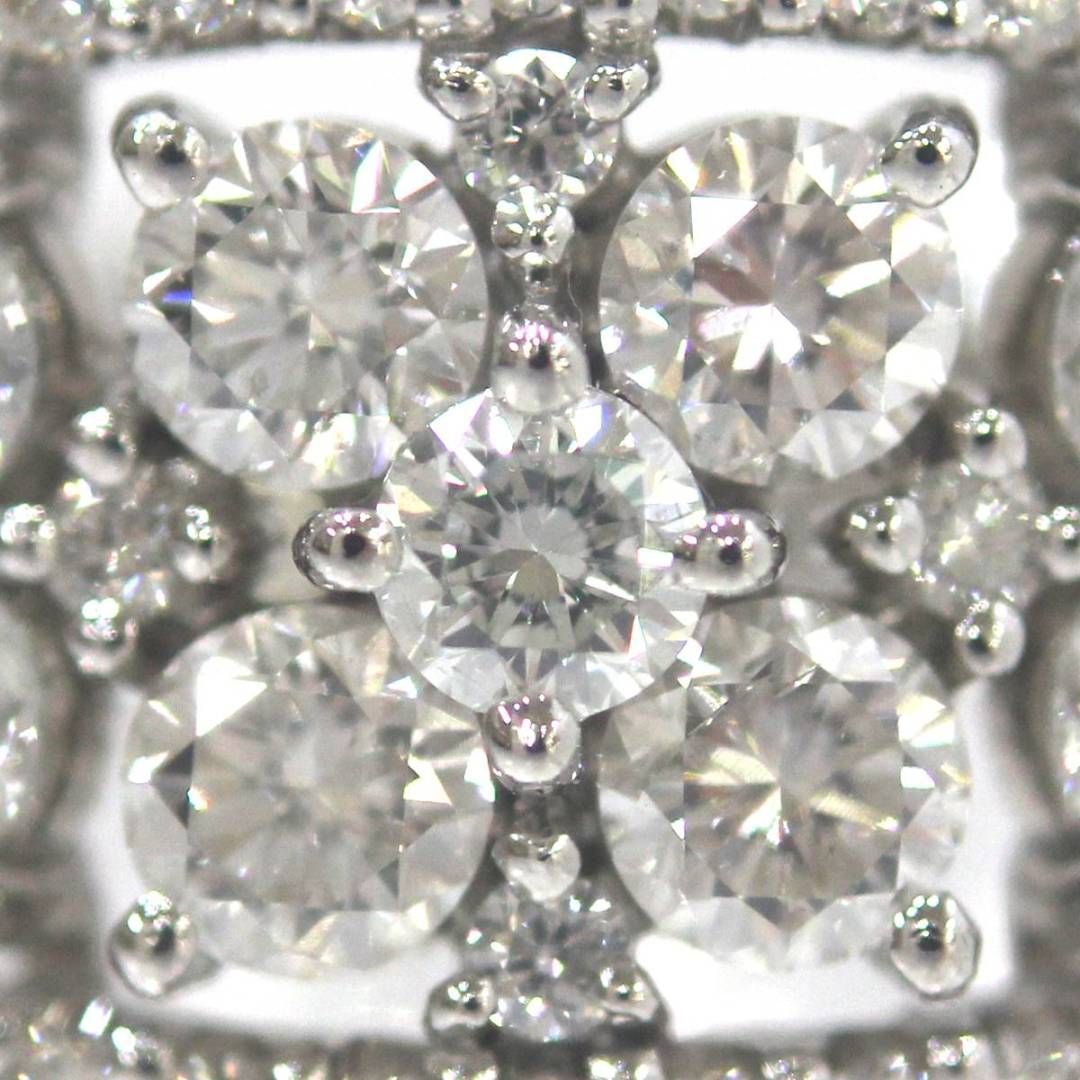 Pt900/プラチナ デザイン ダイヤ リング 2.00刻印 21号 IS 磨き仕上げ