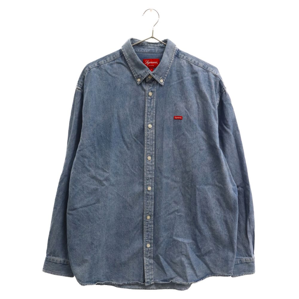 SUPREME　デニム　スモールボックスロゴ　ボタンダウンシャツ　長袖 SUPREME (シュプリーム) 22AW Small Box Logo shirt スモール