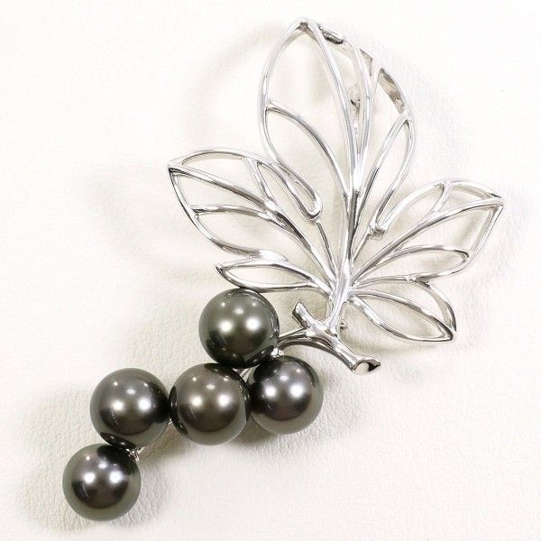 ミキモト K18WG ブローチ brooch パール 真珠 総重量約17.4g