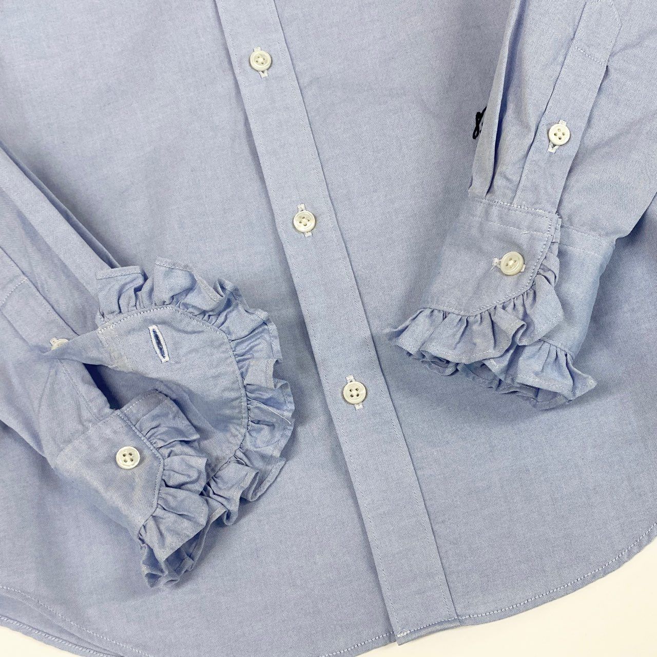 37a16 MADISON BLUE マディソンブルー ROUND COLLAR FRILL SH L.OX 