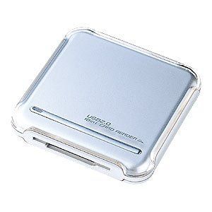 【中古】サンワサプライ (シルバー)USB2.0 10in1カードリーダライタ ADR-10U2SV