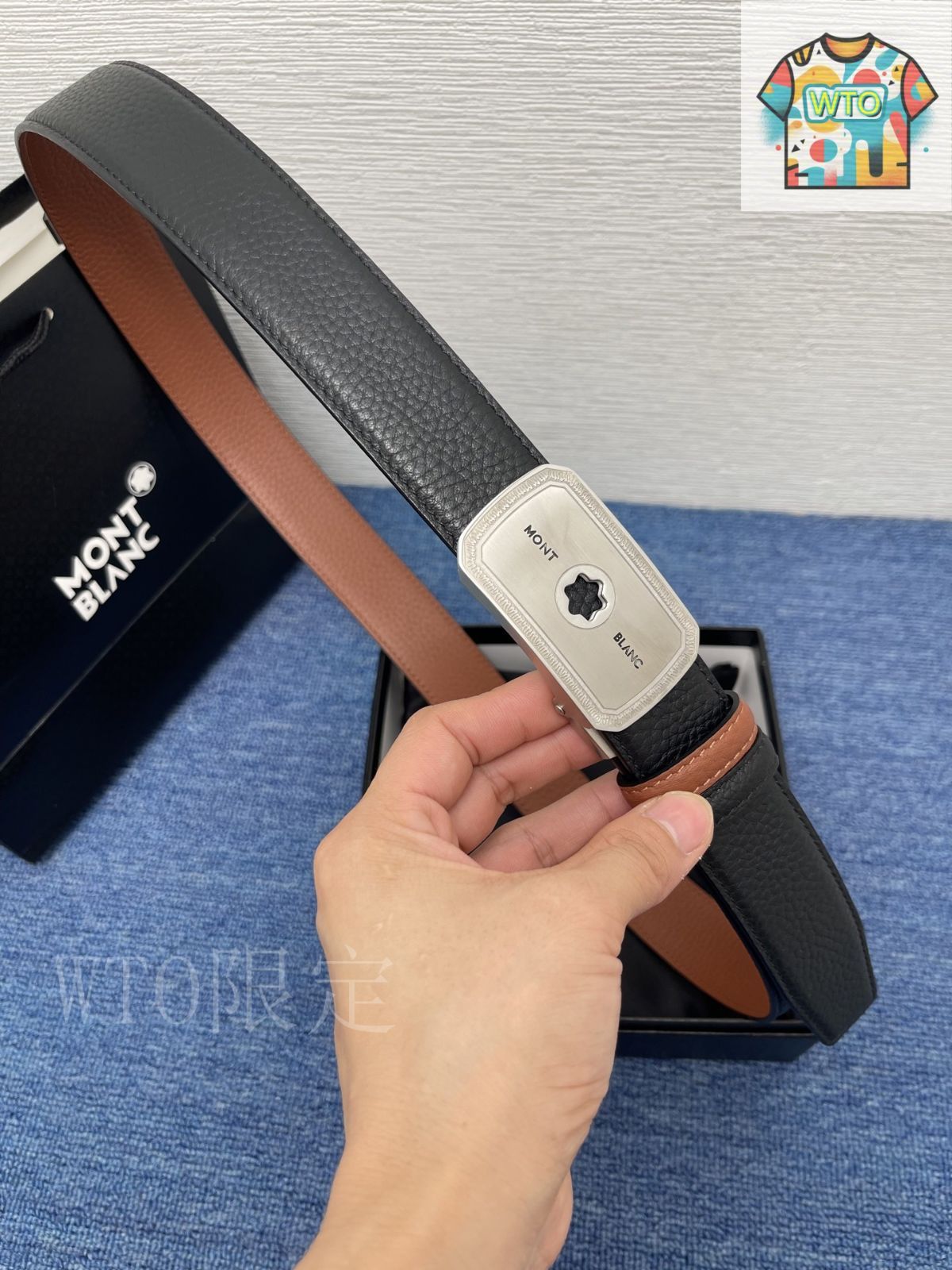 MONT BLANC レザー ベルト ブラック レザーベルト、30 mm - 高級ベルト – Montblanc® JP