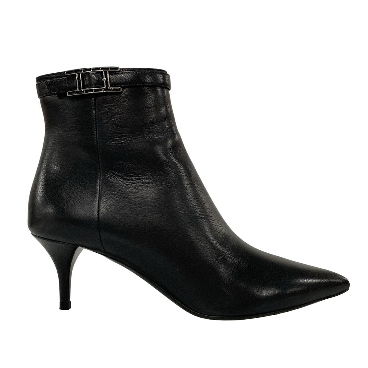 HERMES エルメス ショートブーツ 36 1 2 レディース ブランシュ 202545Z 黒 シルバー金具 ラインストーン レザー WWW_NOITHATQUANGTHANH_NET