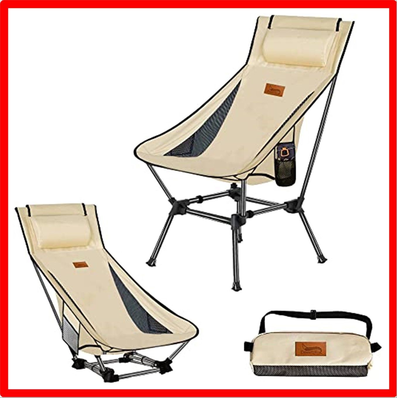 送料無料 】ベージュ Style: 単品 DesertFox アウトドアチェア 2WAY
