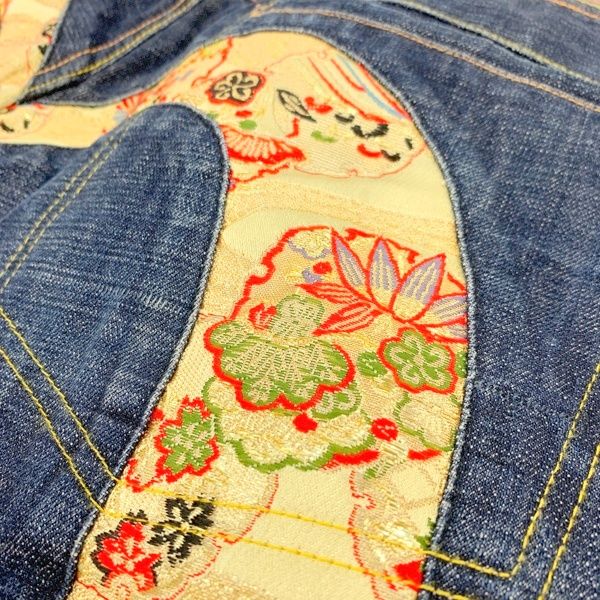 EVISU 2001 32×35 新品未使用　和柄大黒　着物柄　ビックカモメ EVISU 2001 32×35 新品未使用 和柄大黒 着物柄 ビックカモメ