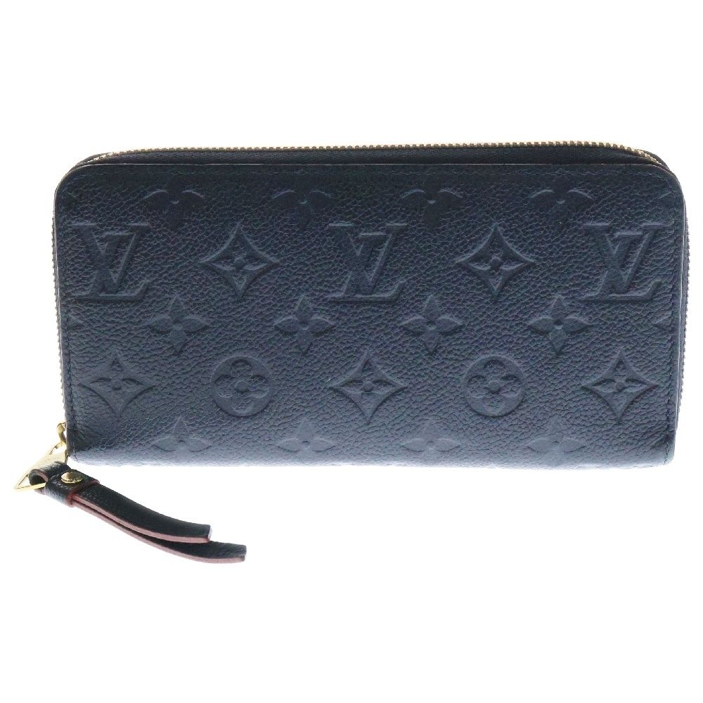 LOUIS VUITTON ルイヴィトン モノグラム アンプラント レザー ジッピーウォレット 長財布 ネイビー M62121